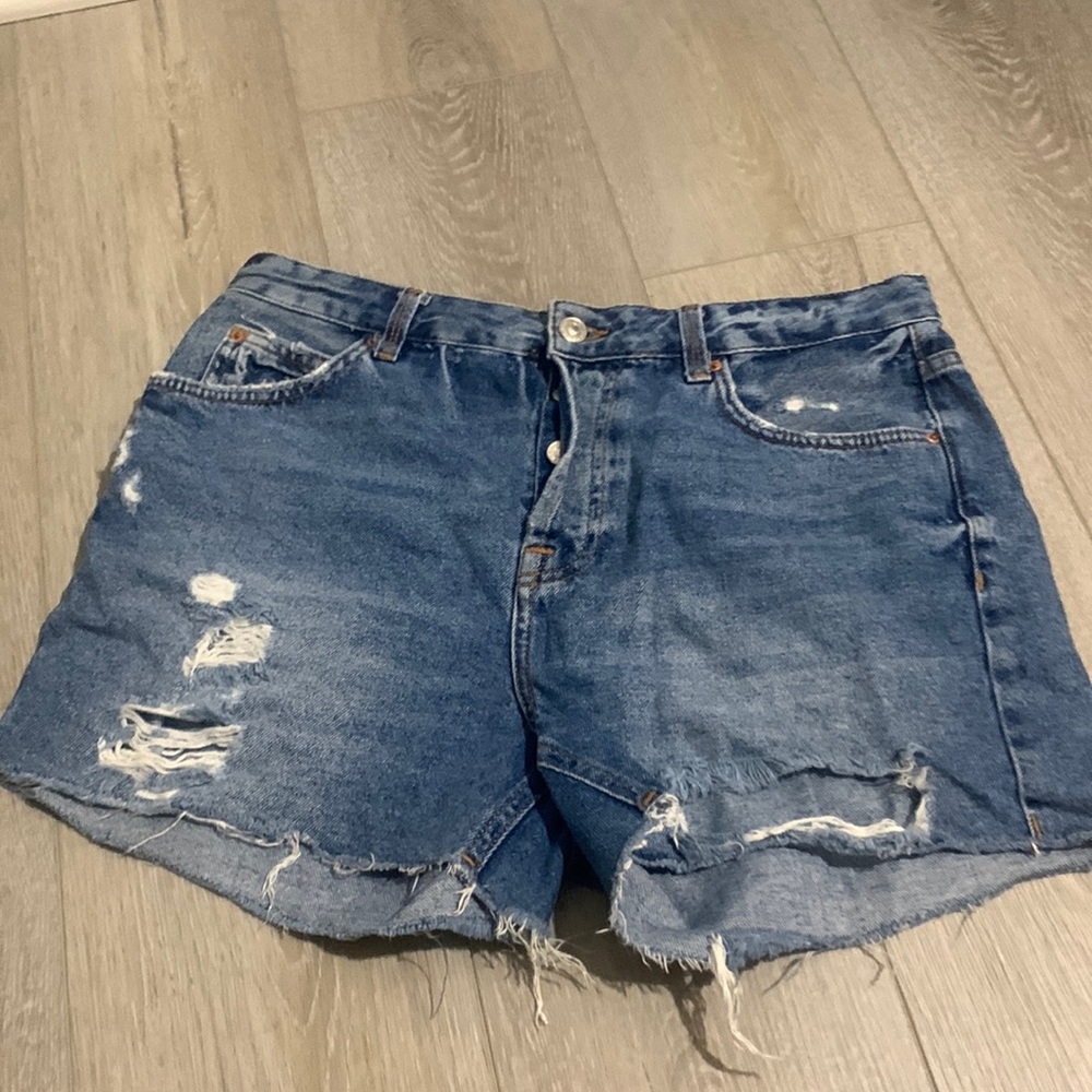 Topshop Ashley High Waisted Cut-Off Shorts